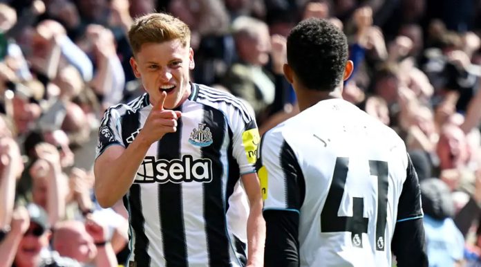 Harvey Barnes showcased his finishing ability to give Newcastle the lead