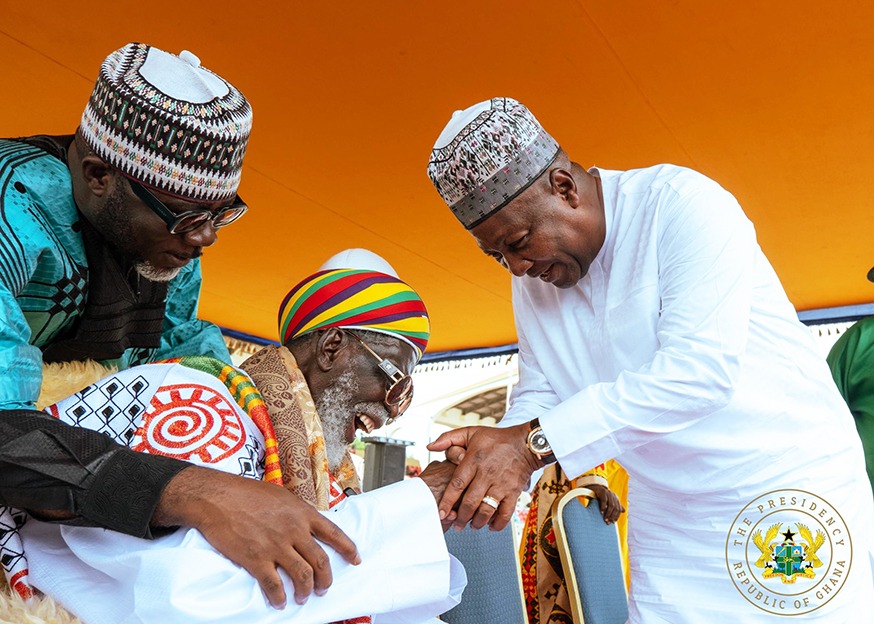 Mahama Confronts Drug Menace, Charges Youth to Stay Clean at Eid Celebration