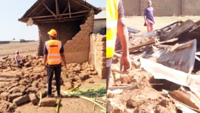 Rainstorm destroys houses