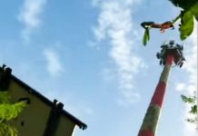Erosion Threatens Structure of telecom mast at Bona-Korley Nkwanta