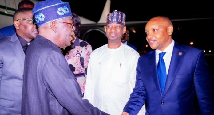Tinubu arrives in Kenya