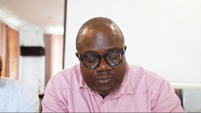 Dr Nartey addressing the press