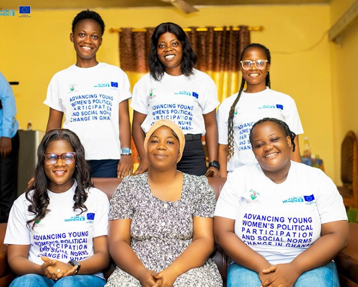 EWEF team and leaders of the Girls and Young Women (GYW) group in a photograph with the MCE after their meeting