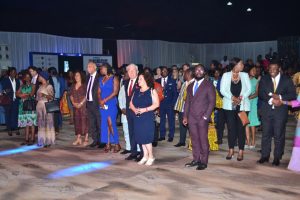 A section of guests in attendance at the celebration marking the 250th Independence Anniversary of the United States of America (USA) in Accra.