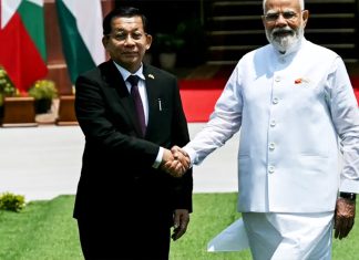 Indian PM Modi meets Myanmar military gov’t leader in New Delhi