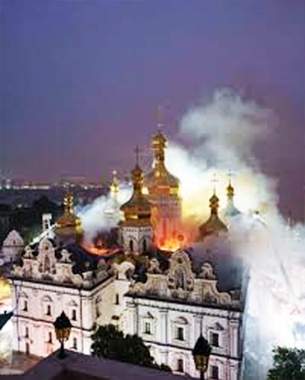 Russia strikes historic cathedral in Kyiv