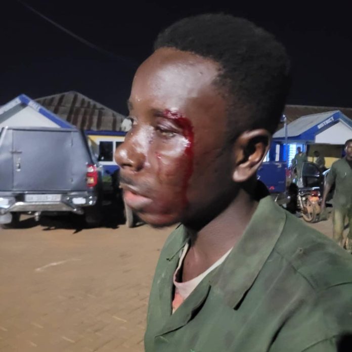 The forest guard who allegedly sustained an injury around the eye during the attack by the group at Bomaa.