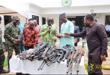NAIMOS Hands Over Seized Firearms as Interior Minister Pledges Transparency on Galamsey Seizures
