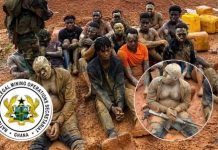 NAIMOS Grabs 19 Over Galamsey Near Police Station