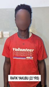 Rafil Yakubu, 22, a suspect in the case, is in police custody.