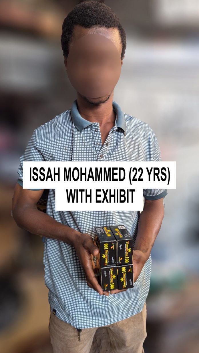 Issah Mohammed, 22, was arrested and is assisting police with investigations.