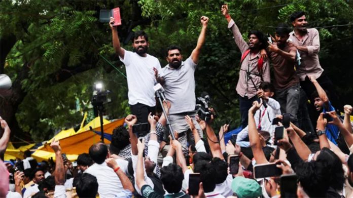 India protest called off