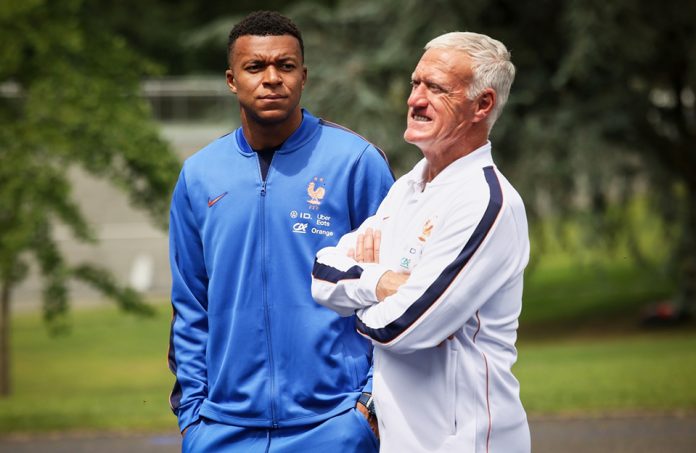 Kylian Mbappe and Didier Deschamps