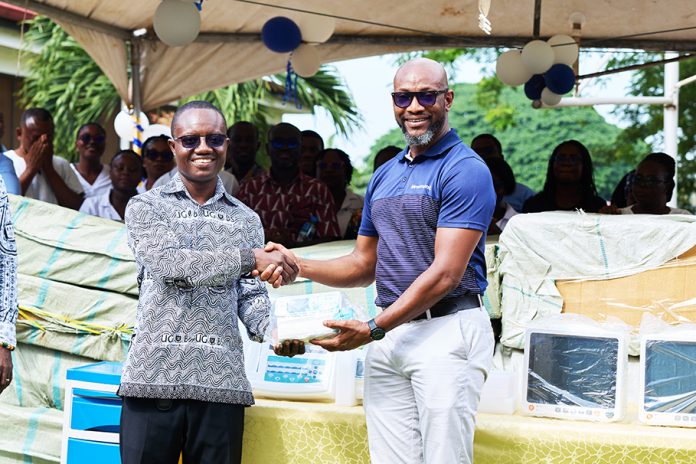 The official handing over of the medical equipment