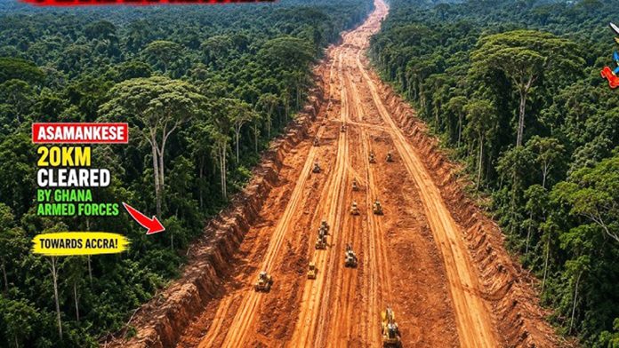A section of the proposed expressway that has been cleared