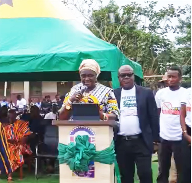Chief Executive Officer of the Environmental Protection Authority, Professor Nana Ama Browne Klutse delivering her speech