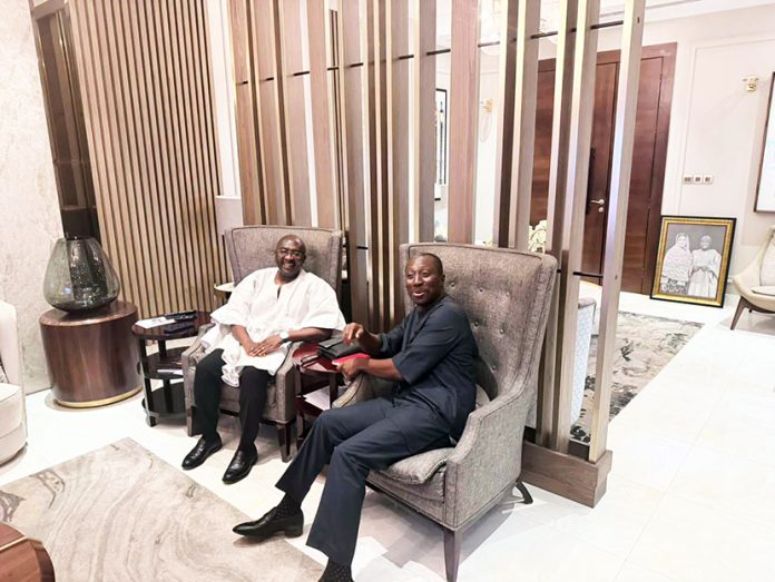 Dr Mahamudu Bawumia with Alexander Afenyo-Markin, Minority Leader