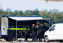 Drone carrying explosives found at German airport, police say