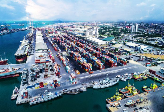 Drone views of the congestions at the Tema Port