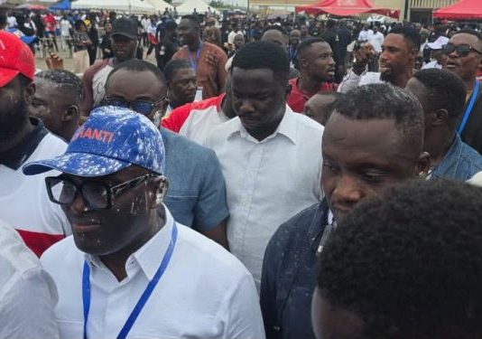 COKA crushes Kokofu to win NPP Ashanti chairmanship Newly elected Ashanti Regional NPP Chairman, Odeneho Kwaku Appiah, in a blue cap, celebrating his victory after the election.