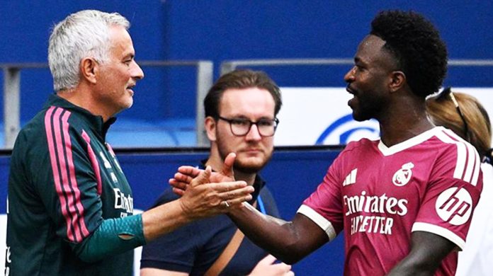 Jose Mourinho and Vinicius Jr
