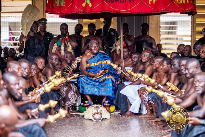 Otumfuo Osei Tutu II presiding over the Kumasi Traditional Council