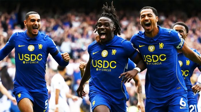 Romeo Lavia (m) scored his first goal for Chelsea