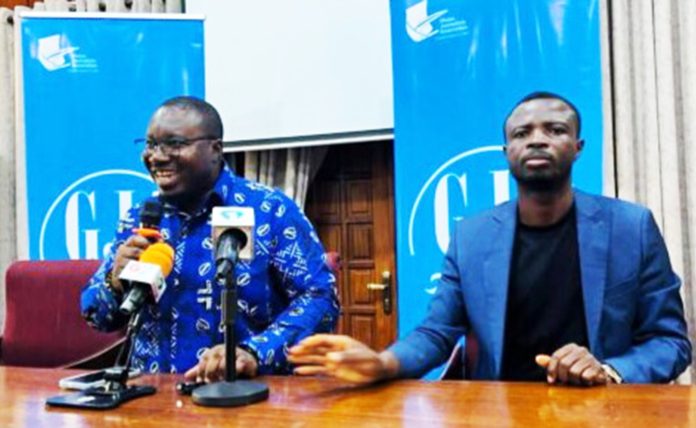 GJA chairman Kofi Adu Domfe (left) and Isaac Bediako, Awards Committee chairmsn at the launch