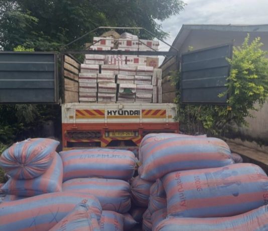 Two arrested over cigarettes, suspected cyanide haul at Jema The impounded exhibits currently in police custody.