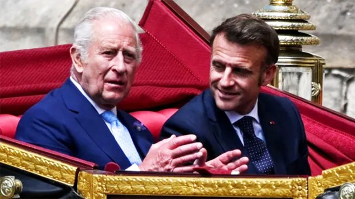 King Charles, French President Emmanuel Macron