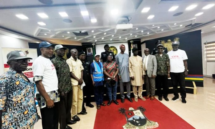 Lagos State Police and members of the Nigeria Union of Pensioners