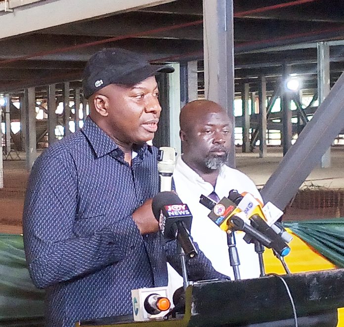 Mahama Ayariga and Richard Ofori Agyemang Boadi at the stakeholder engagement