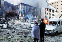 Russian strikes on Ukraine’s Kyiv kill at least two people