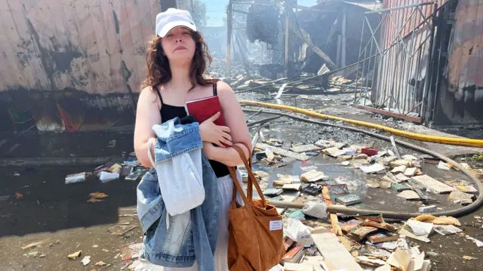 Russia targeted a famous second-hand book market in Kyiv recently