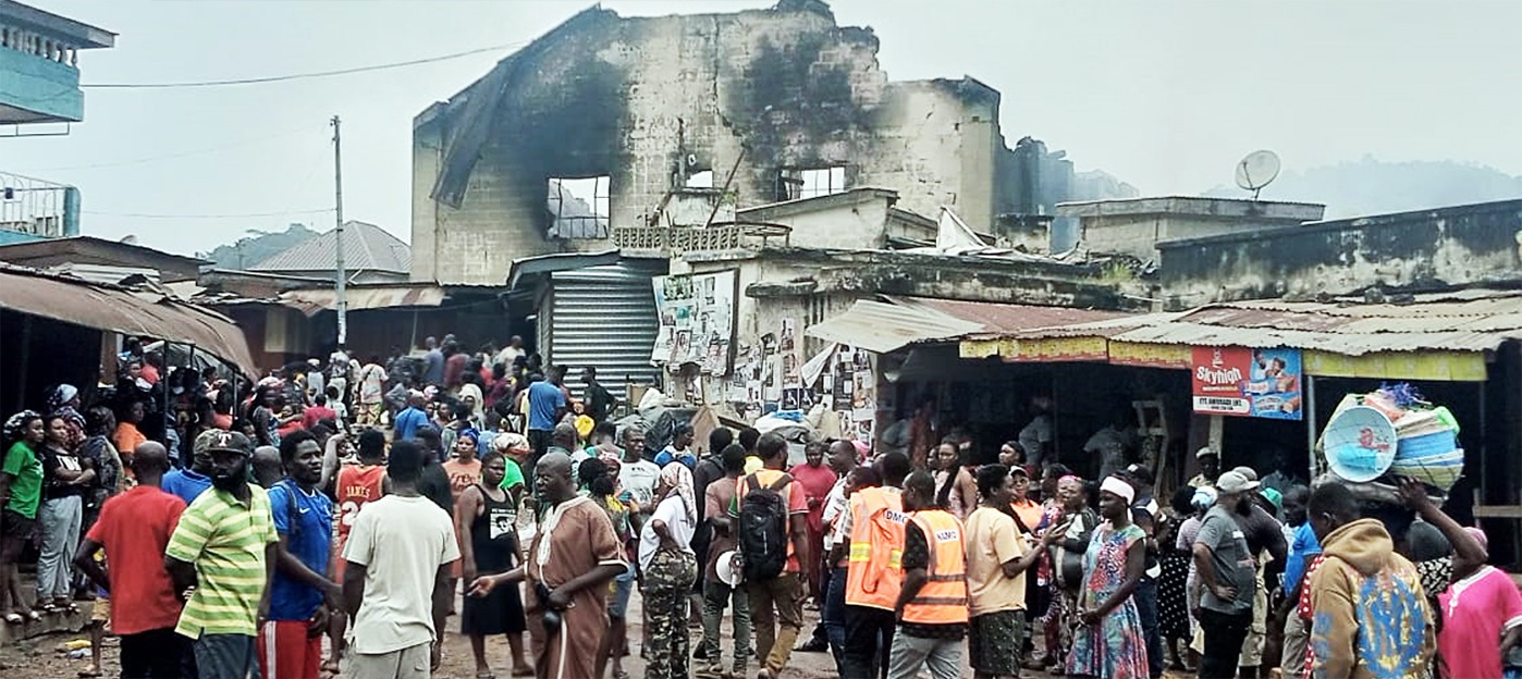 Age-Old Obuasi Town Hall Razed Down By Blazing Fire