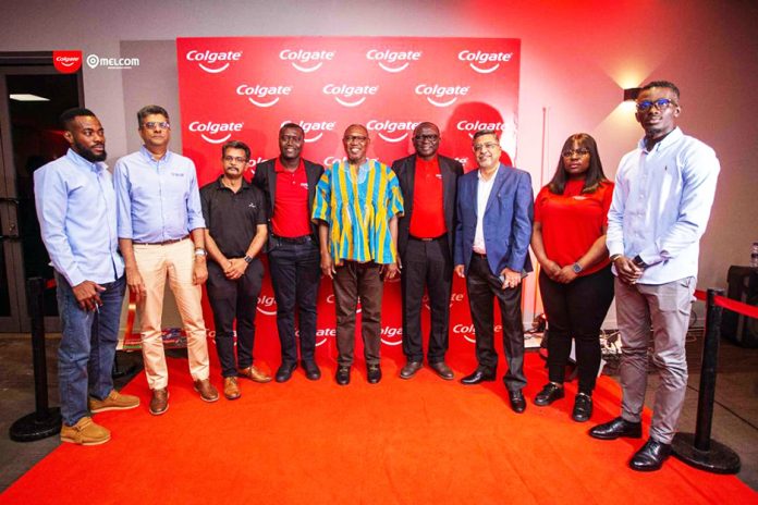 Executives of Colgate and Melcom in a group photograph with Deputy Education Minister