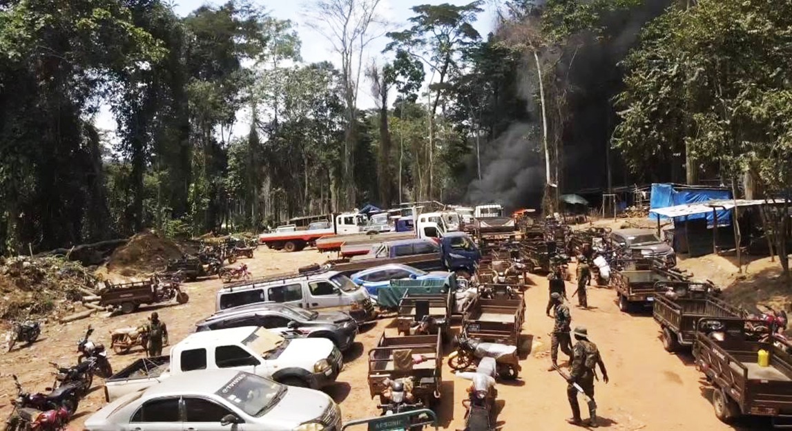 Forestry Commission chases galamseyers in forest reverses: burns 1,103 changfan machines