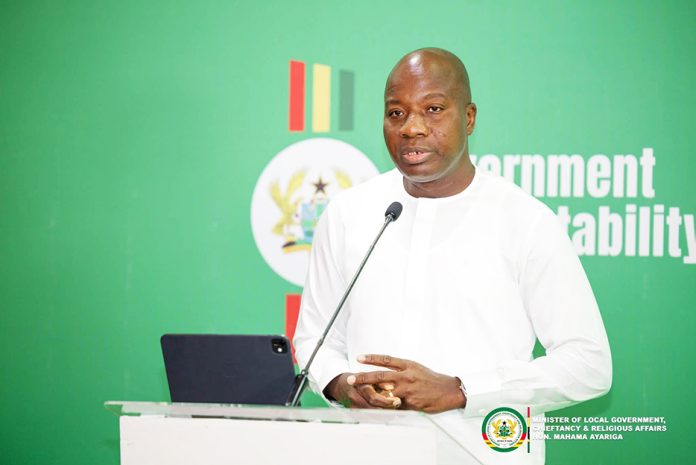 Mr Mahama Ayariga addressing the media yesterday