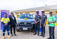 Newmont Donates Pick-up vehicle to Tano North police; graduates 99 Young People from Host Communities