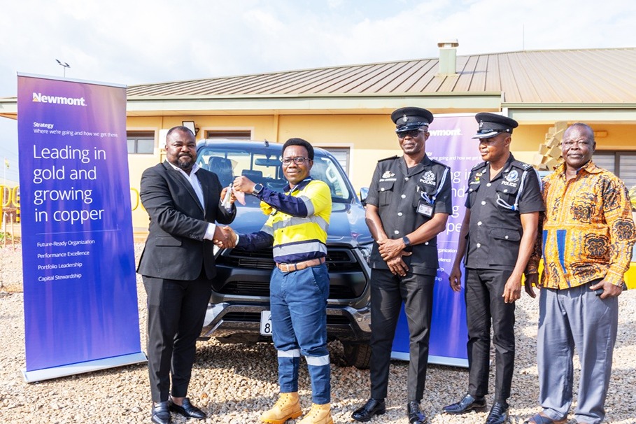 Newmont Donates Pick-up vehicle to Tano North police;    graduates 99 Young People from Host Communities