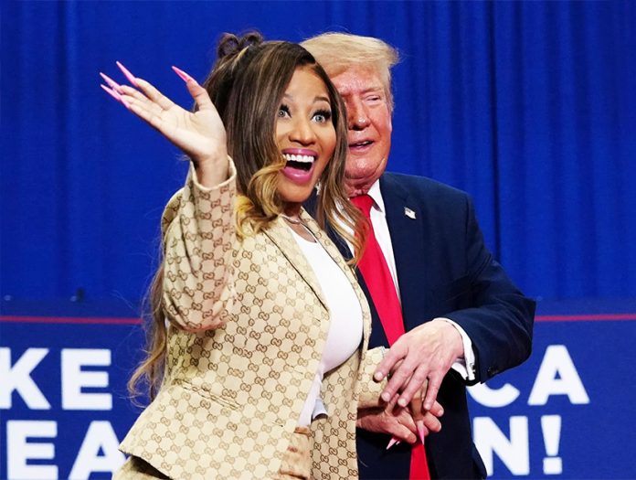 Nicki Minaj joins Trump at Michigan rally