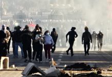 Anti-government protesters battle with police in Albania