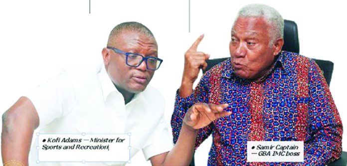 Sports Minister Kofi Adams and Samir Captan led GBA Interim Management Committee