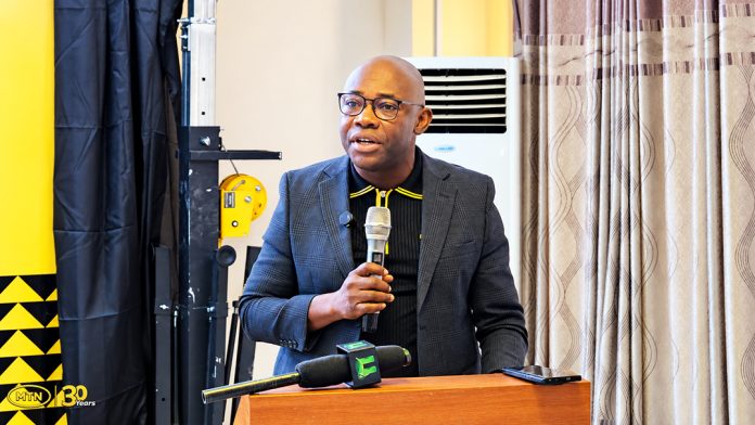 The General Manager of MTN Ghana, David Gyimah Boadi addressing the media during the forum