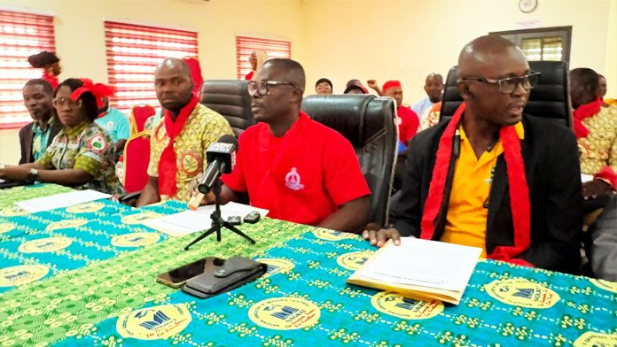 The striking teachers speaking to the media